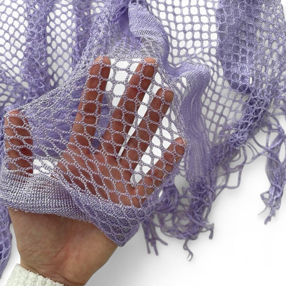 Lilac Fishnet Scarf - Picture 3 of 3